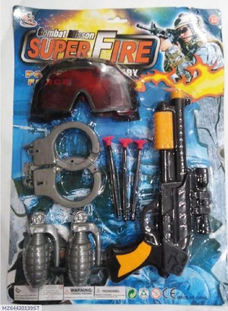 Kid's Plastic Toy Gun Set